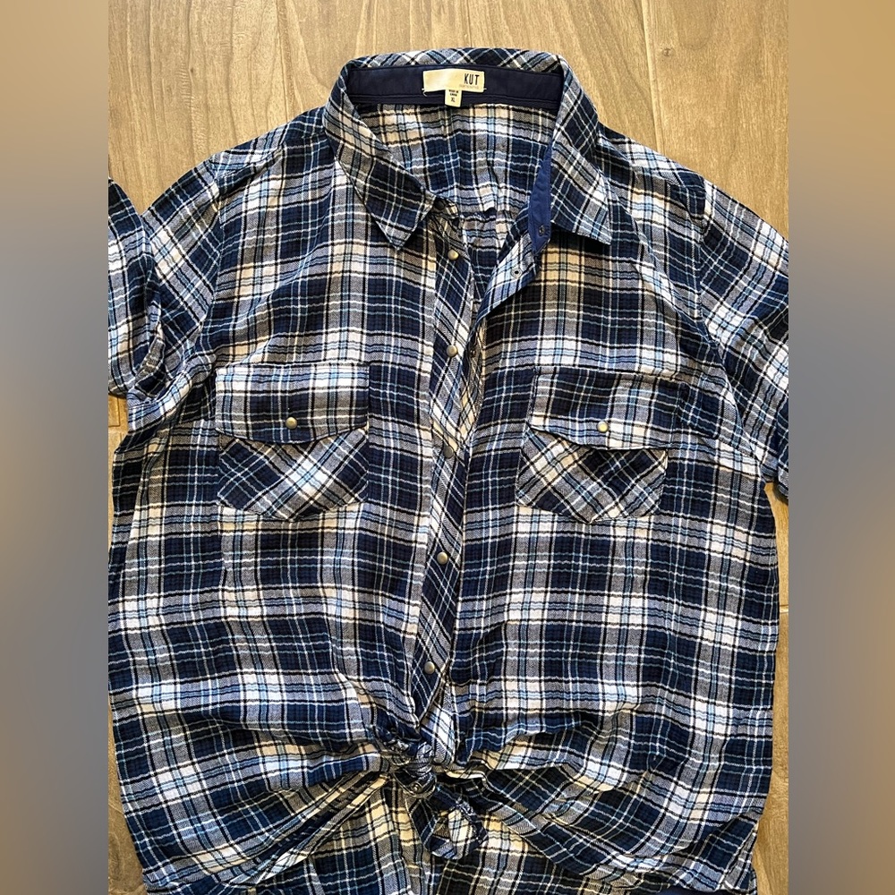 Kut from the Kloth-Flannel Top